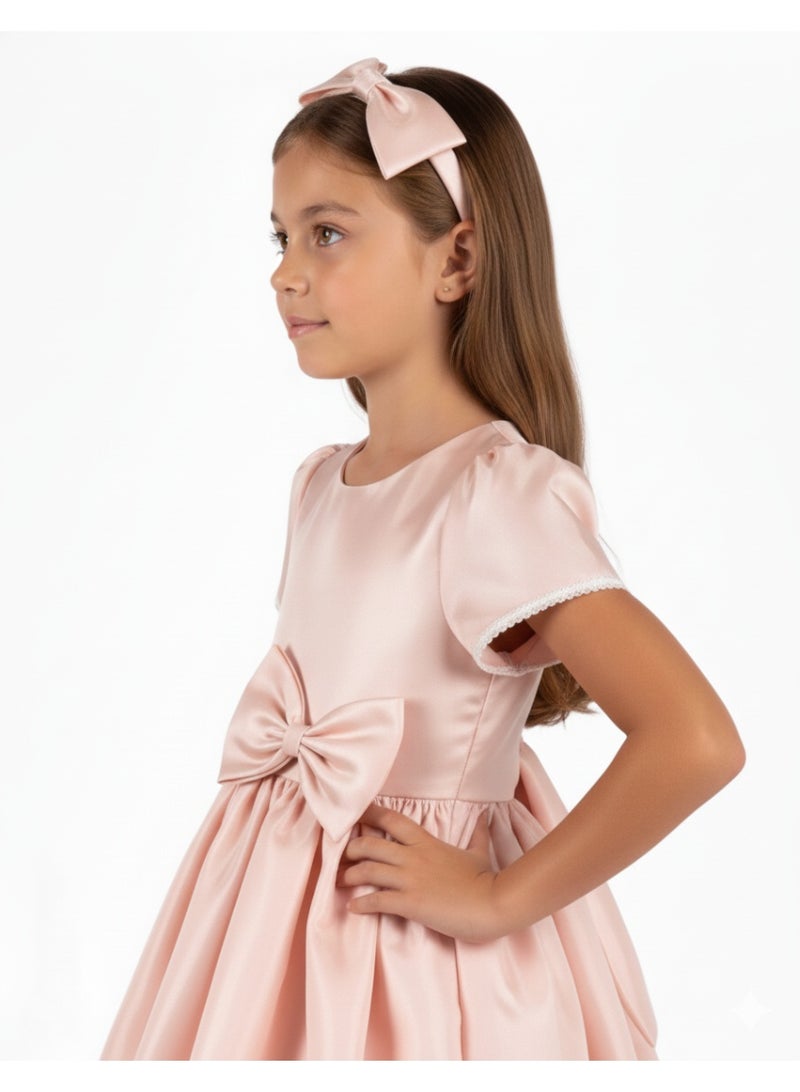 D'Daniela Satin Bow Dress - Image 3