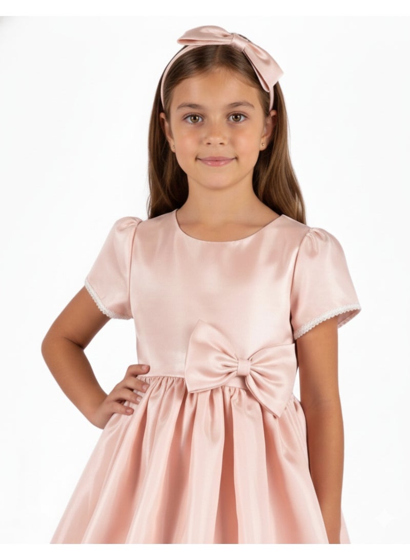 D'Daniela Satin Bow Dress - Image 2