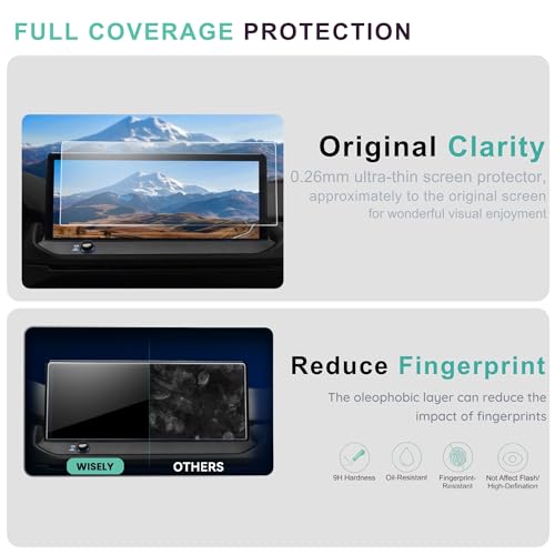 Wisely Pack 4 - Screen Guard for NEW TATA NEXON (2026-25) Car Display Protector - 10.25 INCH INFOTAINMENT [Thin Corners] +10" MID CLUSTER + STEERING + AC PANEL Console - FEARLESS+PS Top Models Stereo Car Accessories - Image 5