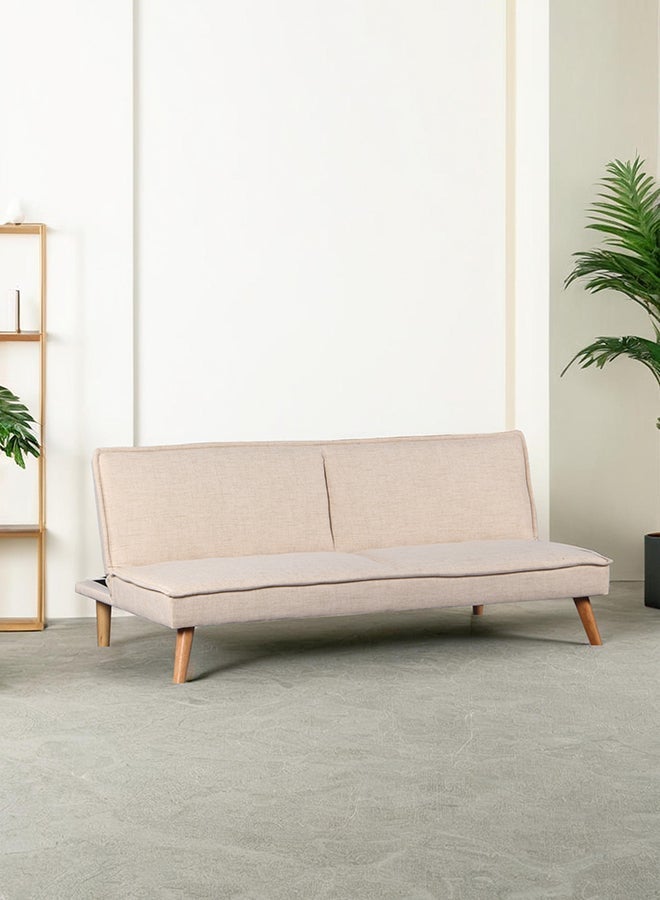 ايست من نون Classic 3 Seats Sofa Bed with Adjustable Backrest, Convertible Sofa Couch and Bed for Efficient Home, Small Spaces, Living Room or Office 180 x 88 x 77 CM, Beige - Image 1