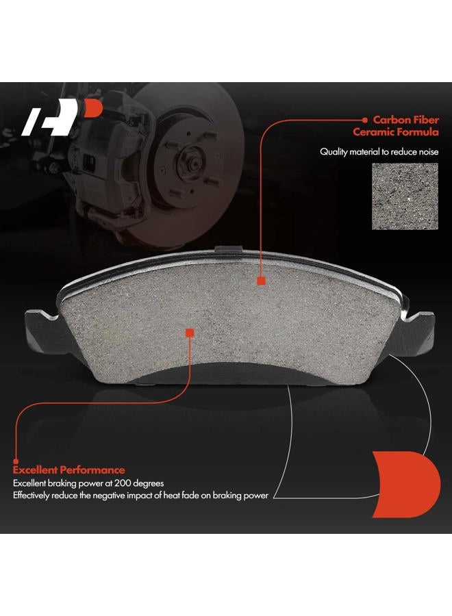 A-Premium Front Ceramic Disc Brake Pads Set Compatible with Select Chevy, Cadillac and GMC Models - Silverado, Tahoe, Suburban, Express, Avalanche, Escalade EXT ESV, XTS, Savana, Sierra, Yukon XL - Image 3