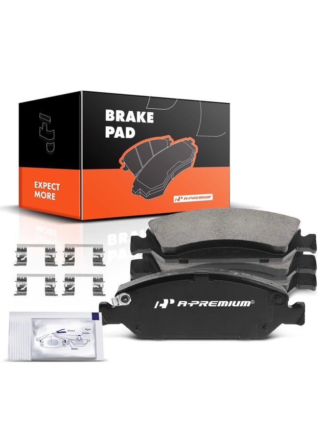 A-Premium Front Ceramic Disc Brake Pads Set Compatible with Select Chevy, Cadillac and GMC Models - Silverado, Tahoe, Suburban, Express, Avalanche, Escalade EXT ESV, XTS, Savana, Sierra, Yukon XL - Image 1