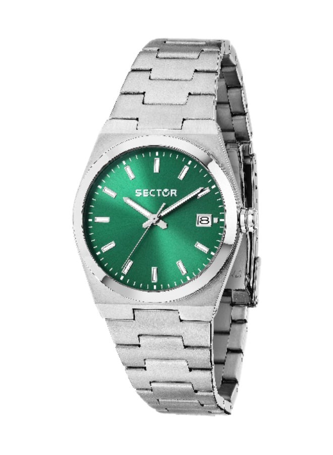 Sector Women's Green Round Analog Dial with Silver Stainless Steel Band Watch - 34mm - R3253301504 - Image 1