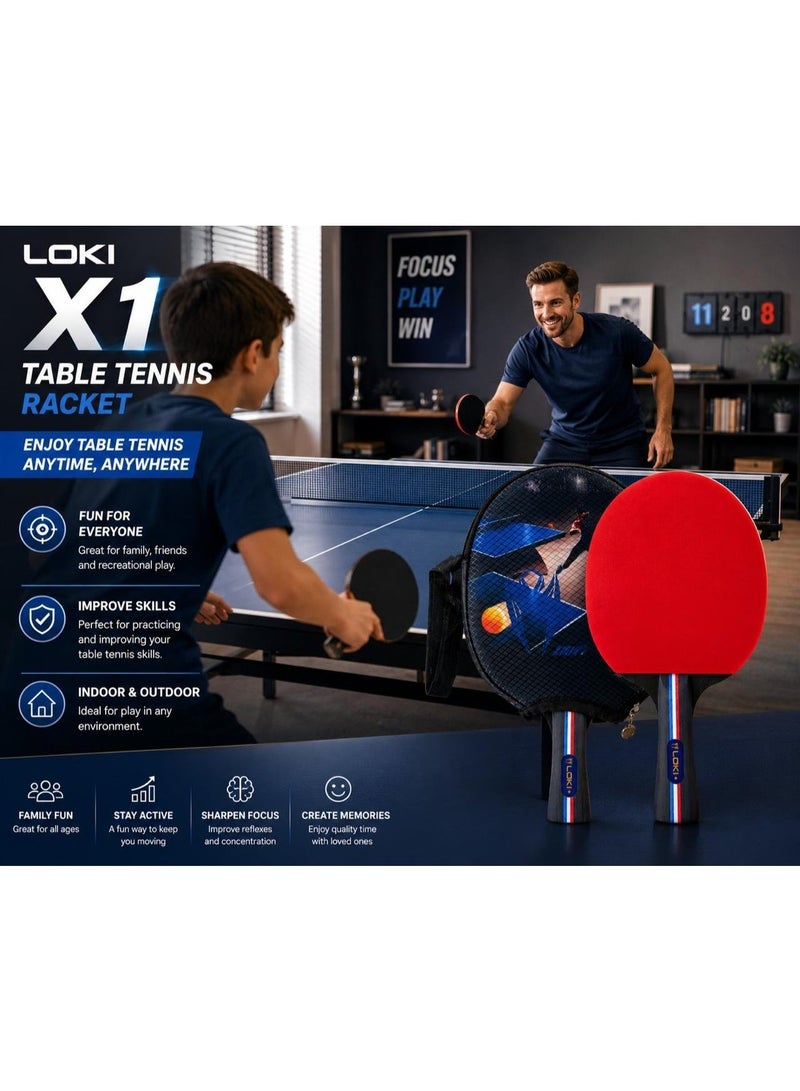 لوكي مضرب تنس طاولة Loki X1 قبضة مريحة وتحكم ممتاز مع حقيبة حمايه - Image 5