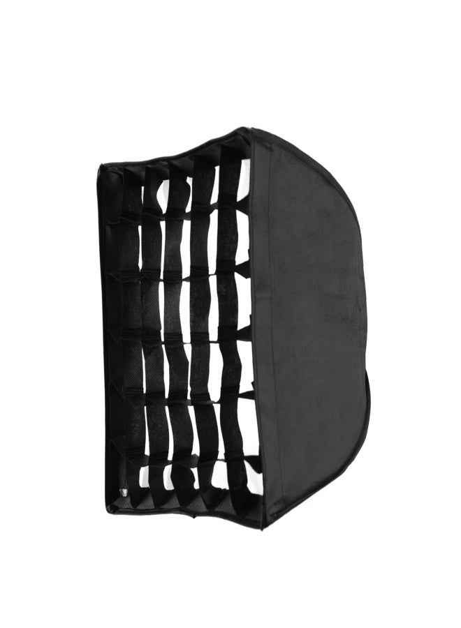 صندوق إضاءة ناعمة بمقاس 30 × 30 سم / 11.8 × 11.8 بوصة مع شبكة، متوافق مع مصباح الفيديو LED Godox S30 للتركيز - Image 2
