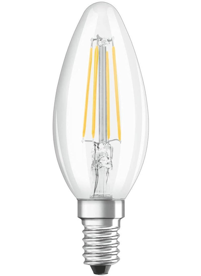 Osram Osram Dimmable E14 Candle light Clear LED Retrofit Classic B 4W Warm White 2700K  - Pack of 5  - Image 2