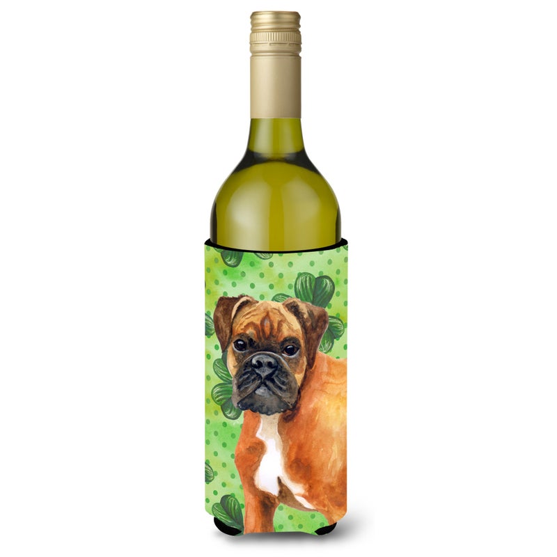 Caroline's Treasures ""Caroline's Treasures German Boxer St Patrick's Decorative Bottle Hugger  750ml  Multicolor""