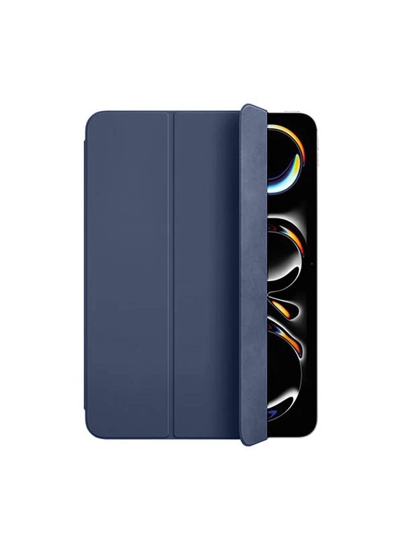 Techie Smart Folio Flip Trifold Case with Pencil Holder and Auto Wake/Sleep Function Cover for Apple iPad Pro 13 inch 2024 - Navy Blue - Image 2