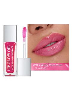 Excefore Plumping Lip Oil Hydrating Lip Gloss Tinted Lip Balm Lip Care Transparent Toot Lip Oil Long Lasting Nourishing Lip Glow Oil Non Sticky Big Brush Head Glitter Shine Primer Lip Tint  - Image 2