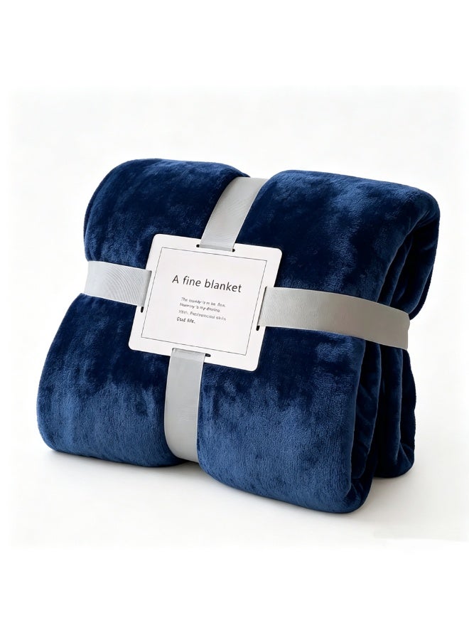 Thick Golden Mink Velvet Blanket, 100% Polyester (150 X 200 cm) — Reversible Design, Anti-Static And Pill-Resistant; Ideal For Use On The Sofa, For Naps, In The Car, And As Bedding - Image 1