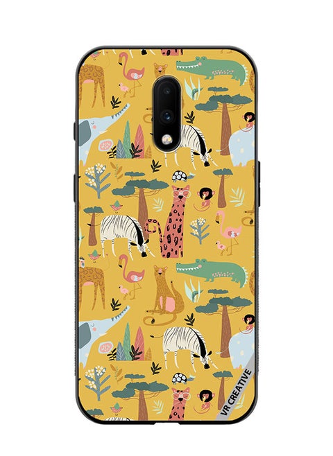 Protective Case Cover For OnePlus 7 Animals In The Wild Design Multicolour