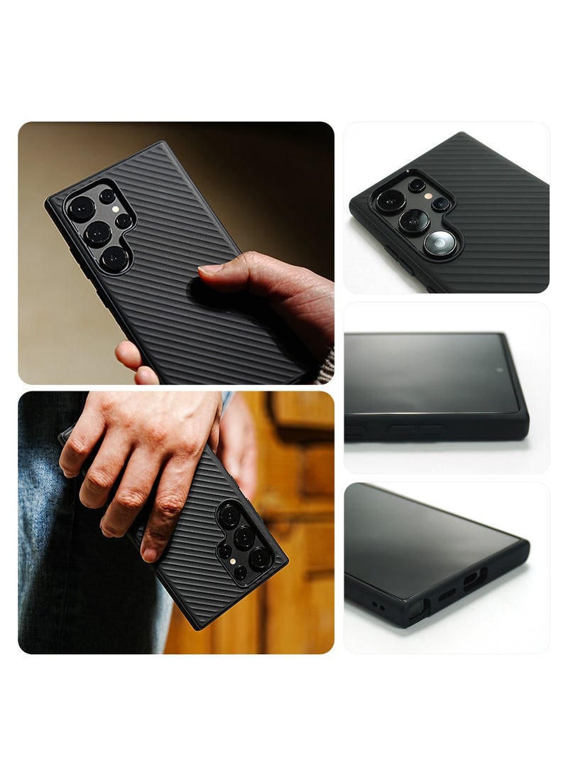 araree جراب araree Air Dome متوافق مع هاتف Samsung Galaxy S24 Ultra (محكم)، غطاء حماية من السقوط مع لوحة خلفية معززة ومضادة للصدمات ومضادة للانزلاق - أسود - Image 3