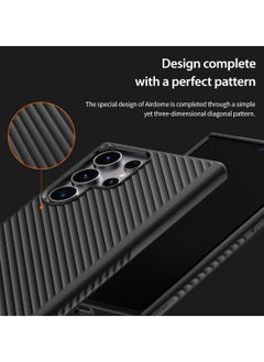 araree araree Air Dome Compatible with Samsung Galaxy S24 Ultra Phone Case(Textured), Drop Protection Reinforced Backplate Drop Protection Cover Shockproof Rugged with Non-Slip Textured - Black  - Image 5