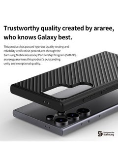 araree araree Air Dome Compatible with Samsung Galaxy S24 Ultra Phone Case(Textured), Drop Protection Reinforced Backplate Drop Protection Cover Shockproof Rugged with Non-Slip Textured - Black  - Image 4