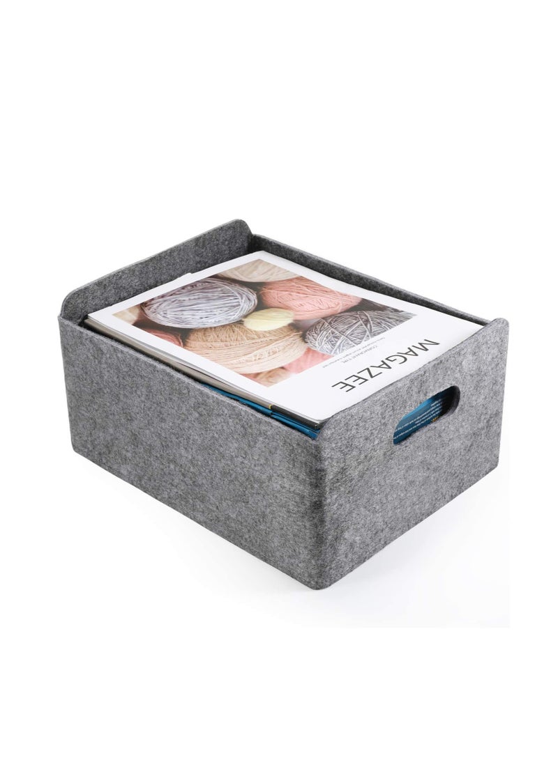 Storage Basket Felt Foldable Drawer Organizer Bin Cube Shelf Small box for Kids Toys Books Clothes Office Bedroom Closet Babies Nursery organizing - Image 1