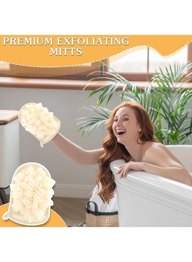 Bath Mitt for Women, Exfoliating Glove, Dual Side Exfoliator Bath Sponge Glove, Shower Loofah Body Scrub Sponge, Shower Pouf Cleaning Loofah Sponge, Bath Scrubber, for Women and Men - Image 5