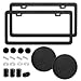 ZukMi 2 Pack License Plate Frame for Car Matte Metal Aluminum RustProof License Plate Holder Cover Gloss Black Front Rear Number Tag Frame for Men Women Universal Fit Black - Image 2