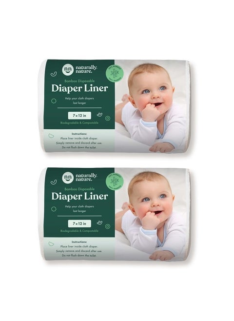 Disposable Cloth Diaper Liners - 200 Count - (2 Rolls, 100 Sheets per Roll)