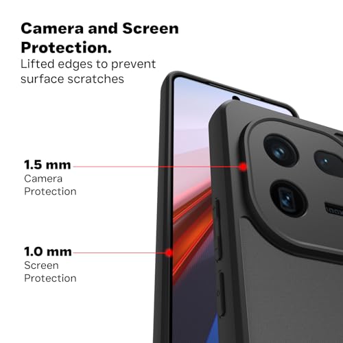 RIGGEAR Shockproof Sleek Hybrid Armor Back Cover Case Compatible with iQOO 12 5G (Smoke Black Matte PC + Black TPU Bumper) - Image 3