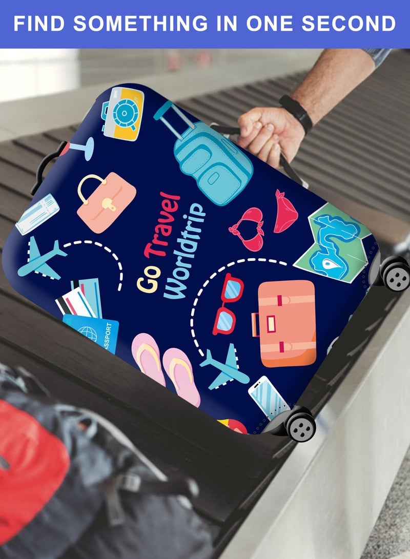 URbazaar Elastic Travel Luggage Cover Travel Suitcase Protective Cover for Trunk Case Apply to 18-30 inch luggage Suitcase Cover - Image 5