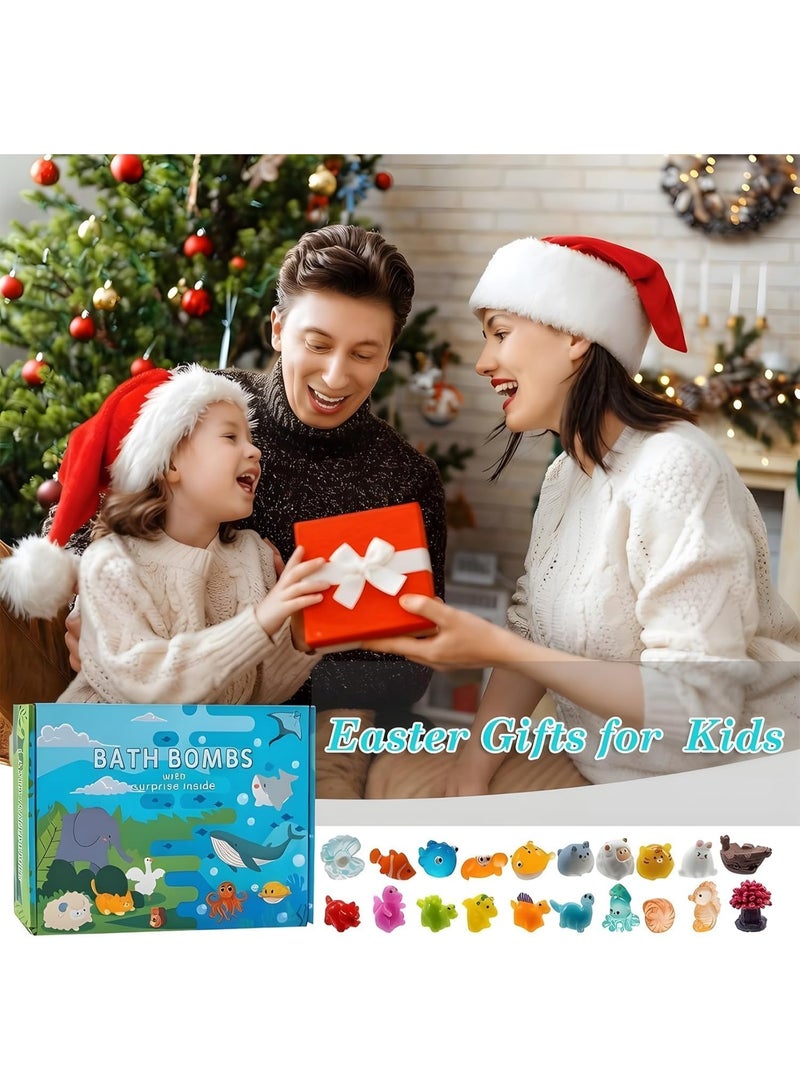 Bath Bombs for Kids with Surprise Inside, 20 Pack Kids Bath Bomb Gift Set with Animal Toys, Colorful Bubble Fizzy Bath Bombs for Easter Basket Stuffers, Birthday Gift for Girls Boys (20PC) - Image 2