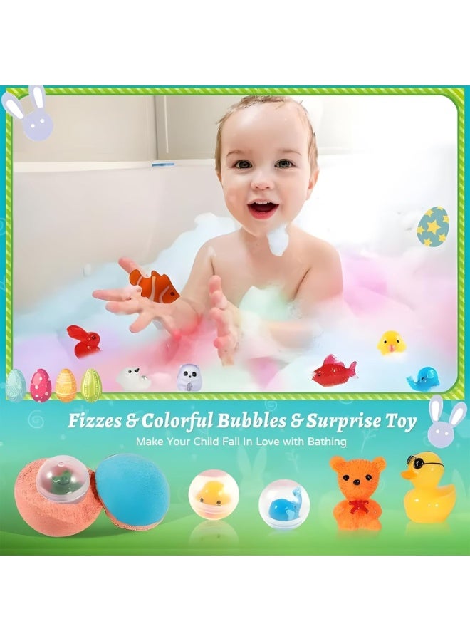 Bath Bombs for Kids with Surprise Inside, 20 Pack Kids Bath Bomb Gift Set with Animal Toys, Colorful Bubble Fizzy Bath Bombs for Easter Basket Stuffers, Birthday Gift for Girls Boys (20PC) - Image 5