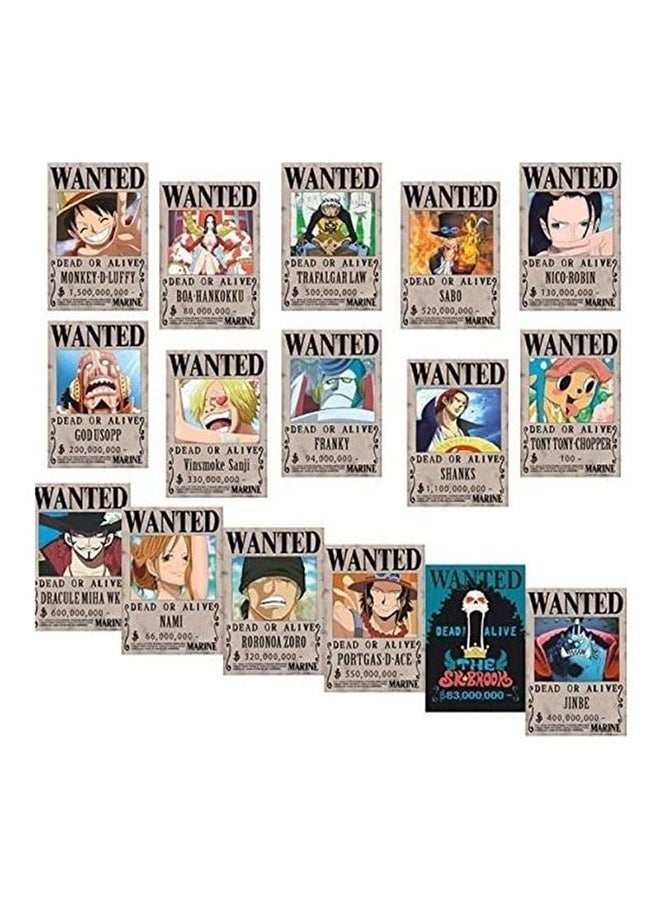 BIG Pack of 16 Fun One Piece Wanted Posters