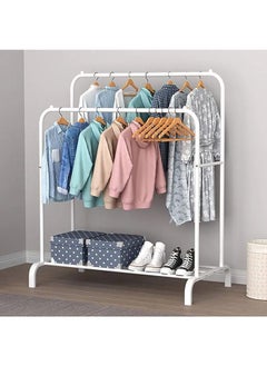 AGD Clothes Stand And Organizer Bottom Storage Rack For Boxes And Shoes White  - Image 2