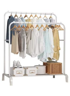 AGD Clothes Stand And Organizer Bottom Storage Rack For Boxes And Shoes White  - Image 1