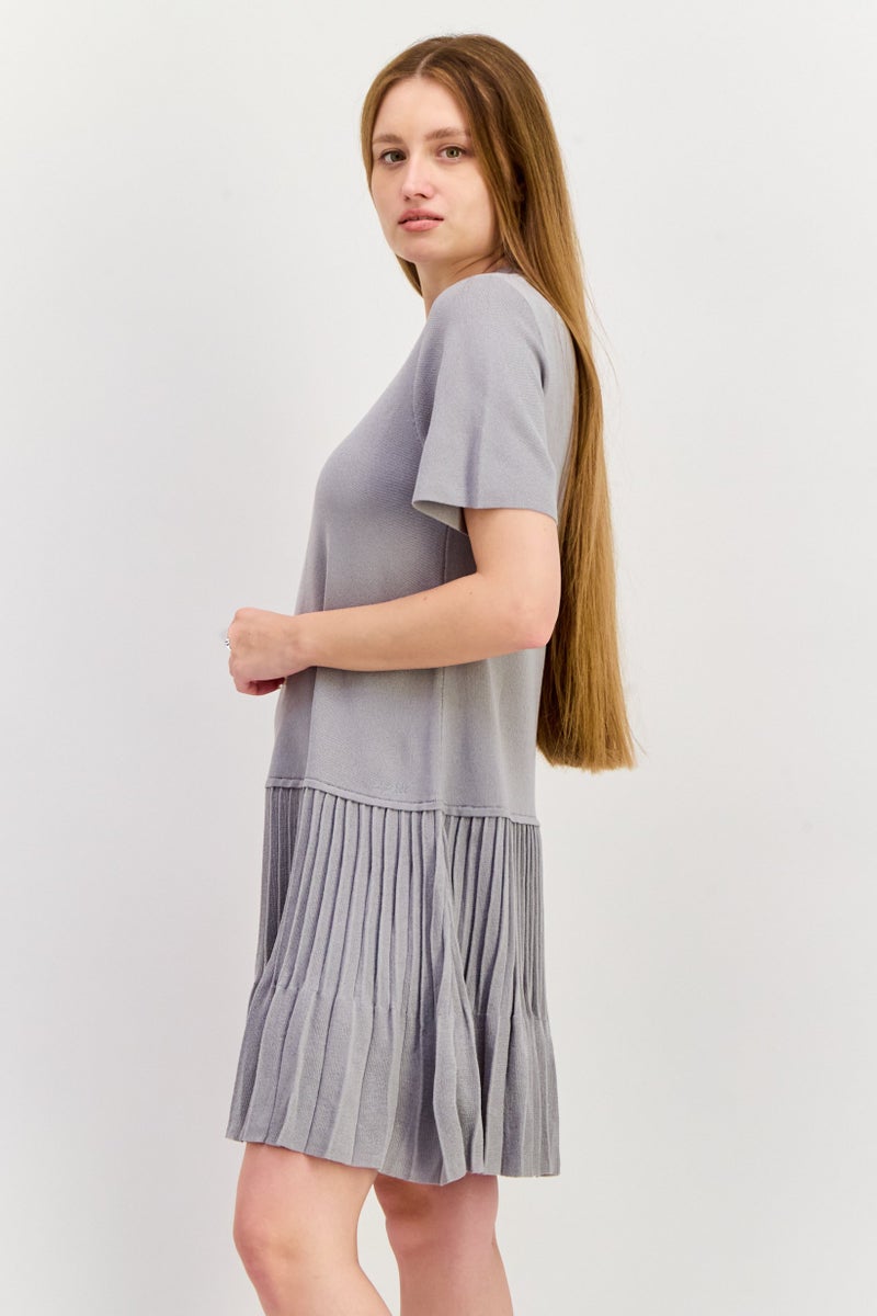 ESPRIT فستان ميني مزخرف للنساء، رمادي - Image 2