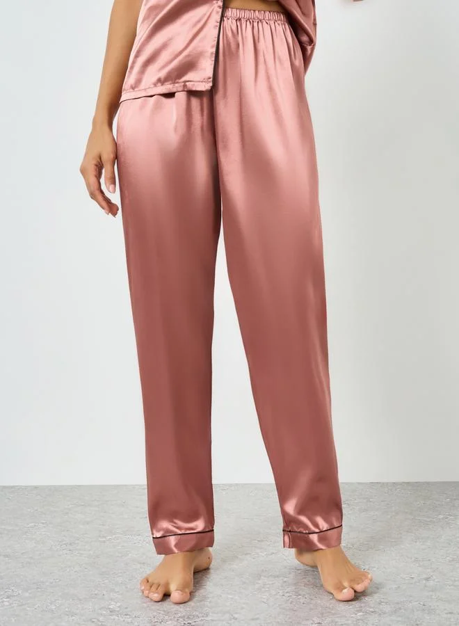 Styli  Pack of 3 - Satin Short Sleeve Shirt, Pyjama And Shorts Set for Women | Best Price UAE