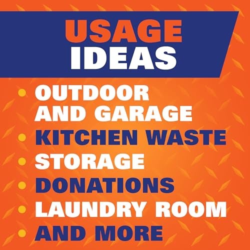 Hefty Strong Extra Large Trash Bags, Black, 33 Gallon, 48 Count - Image 5