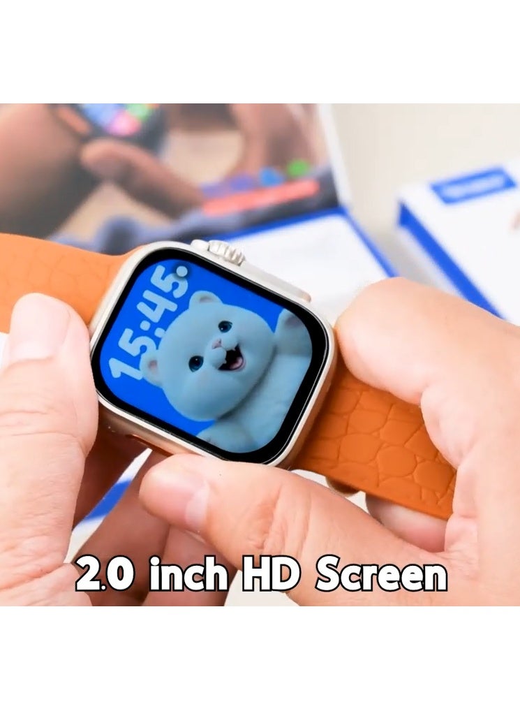 Telzeal ساعة ذكية تلزيل TC45 5G+ بشاشة HD مقاس 2.2 بوصة مع كاميرا 8 ميجابكسل ودعم بطاقة SIM و3 أزواج من الأشرطة مصممة للسيدات والرجال باللون الأسود - Image 4
