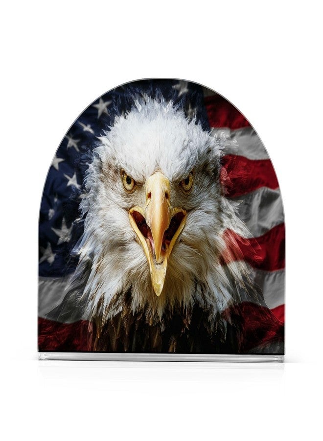 Dussdil Angry Condor American Flag Napkin Holder for Table Usa Memorial Day Napkin Dispenser U Shape Napkins Serviette Holders Shelf for Kitchen Dining Room Table Decor - Image 2