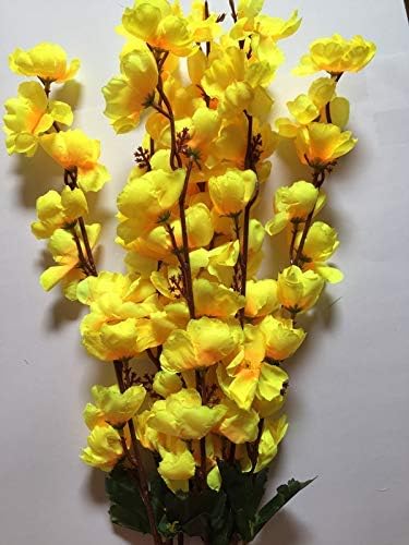 Everbuy Plastic Artificial Flowers For Home Decoration Cherry Blossom (7 Branches, 60 Cm Long) Vase Not Included - Image 2