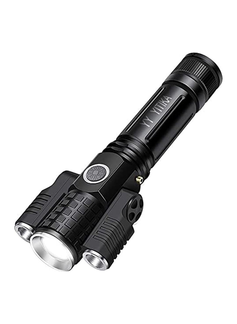 Generic - 3 HEAD Flashlight 8000 Lumens Rechargeable, Zoomable, 4 Modes, IPX6 Waterproof Ultra Bright Hand Torch Flashlight for Comping Outdoor Emergency - Image 1