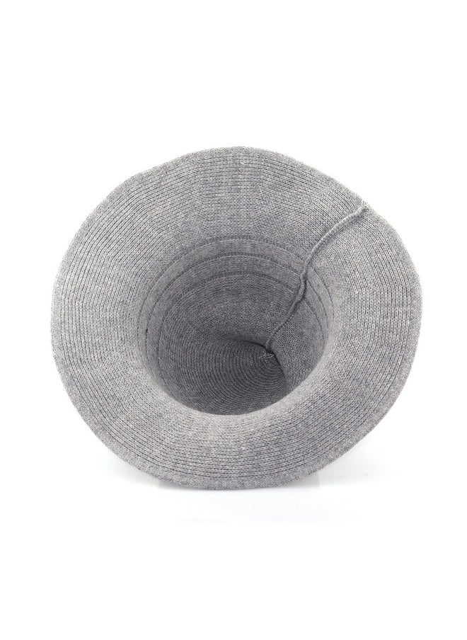 Bestjybt Women Halloween Witch Hat Wool Knitted Cap For Party Masquerade Cosplay Costume Accessory Daily (Light Grey)  - Image 4