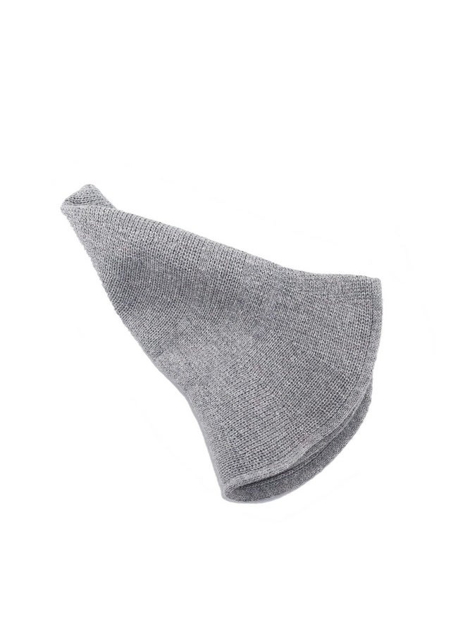 Bestjybt Women Halloween Witch Hat Wool Knitted Cap For Party Masquerade Cosplay Costume Accessory Daily (Light Grey)  - Image 5