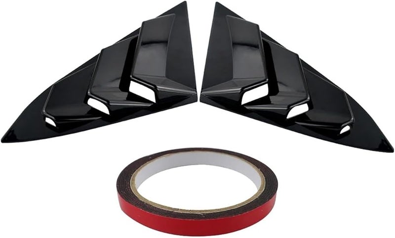 Rear Window Quarter Louver Vent Scoop Cover Style A For 2016 2017 Honda Civic 10th Gen - Image 1