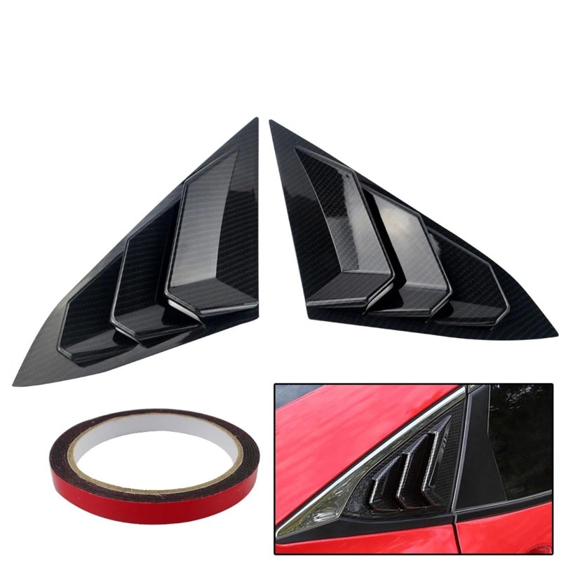 Rear Window Quarter Louver Vent Scoop Cover Style A For 2016 2017 Honda Civic 10th Gen - Image 3