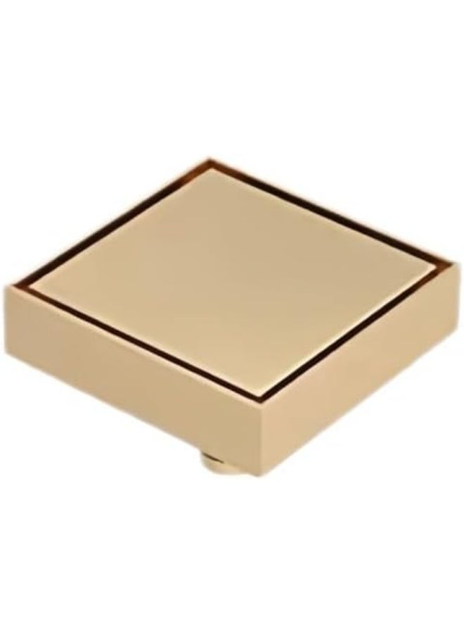 YD Premium Square Floor Drain with Tile Insert Grate - Invisible Shower Drain System for Modern Bathrooms - Professional Grade Anti-Odor Drainage Filter - Heavy Duty Brass Interior Floor Waste Trap - Image 2