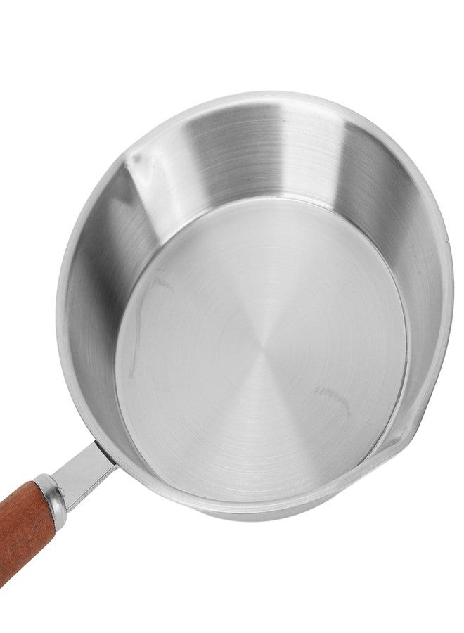 Bewinner Stainless Steel Frying Pan, Nonstick Frying Pan Skillet with Wooden Handle, Egg Pan Fry Pan for Household Restaurant Induction Cooker (12CM) - Image 5