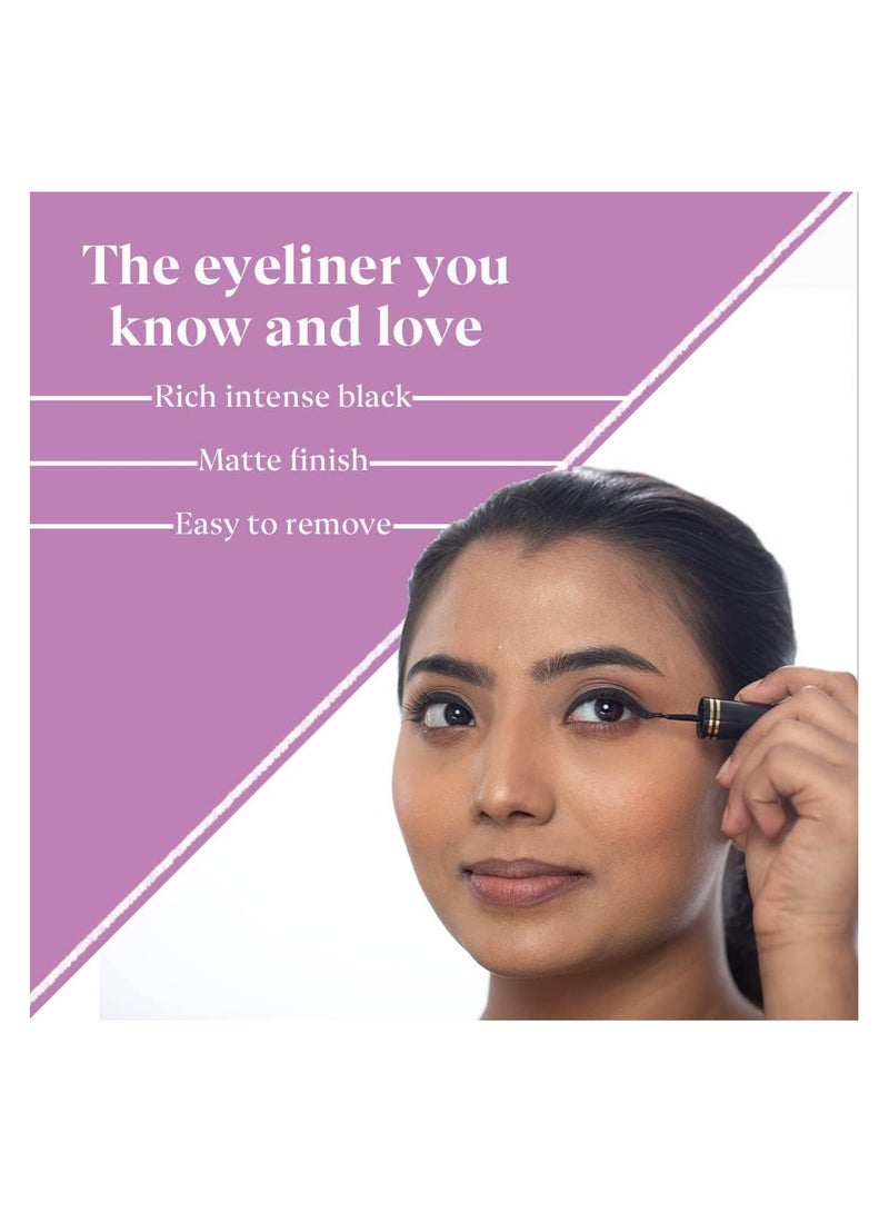 DAZLLER Liquid Eyeliner, 6.5Ml, Black, Velvet Matte, Washable, Water-Resistant, Smudge-Proof - Image 4