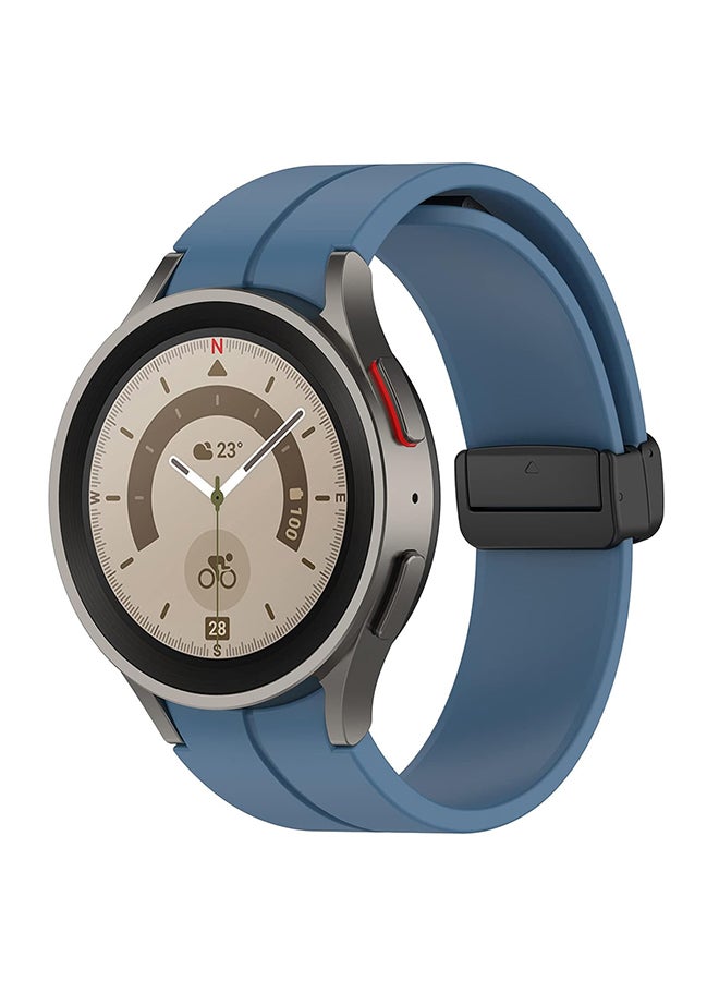 O Ozone For Samsung Galaxy Watch 7 6 5 4 FE 40mm 44mm 45mm/Galaxy Watch 6 4 Classic 43mm 47mm 42mm 46mm ,20mm Silicone Strap with Magnetic Buckle-Premium Blue  - Image 1