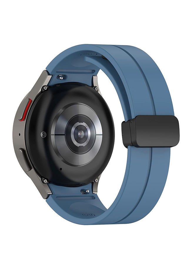 O Ozone For Samsung Galaxy Watch 7 6 5 4 FE 40mm 44mm 45mm/Galaxy Watch 6 4 Classic 43mm 47mm 42mm 46mm ,20mm Silicone Strap with Magnetic Buckle-Premium Blue  - Image 2