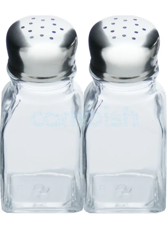 Paşabahçe Basic 2-Piece Square Salt & Pepper Shakers