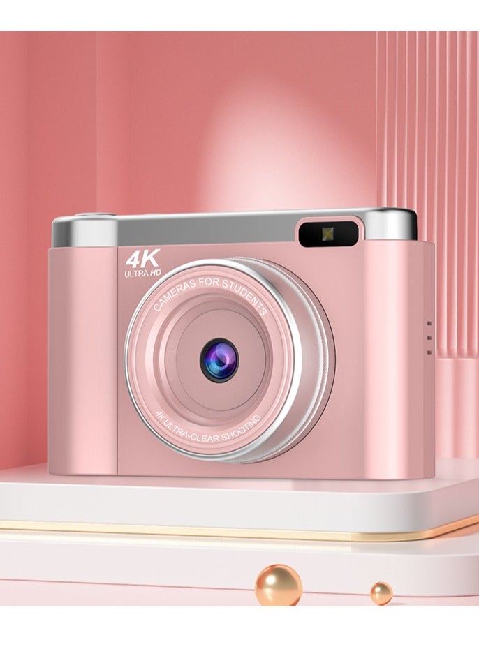 48MP Student Digital Camera with 4K CCD Digital Zoom, Portable Digital Camera with 180° Screen and Selfie Camera with Free 32GB SD Card and Card Reader  - Image 1