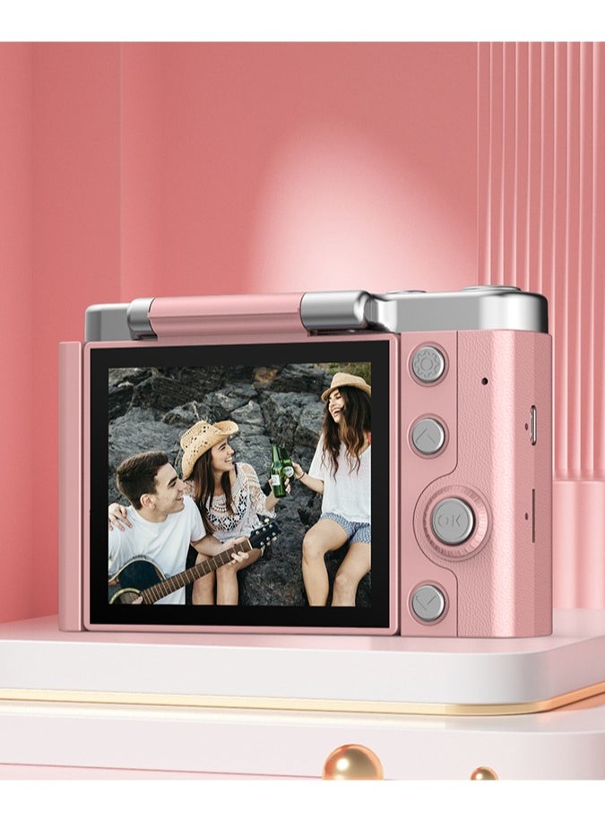 48MP Student Digital Camera with 4K CCD Digital Zoom, Portable Digital Camera with 180° Screen and Selfie Camera with Free 32GB SD Card and Card Reader  - Image 2