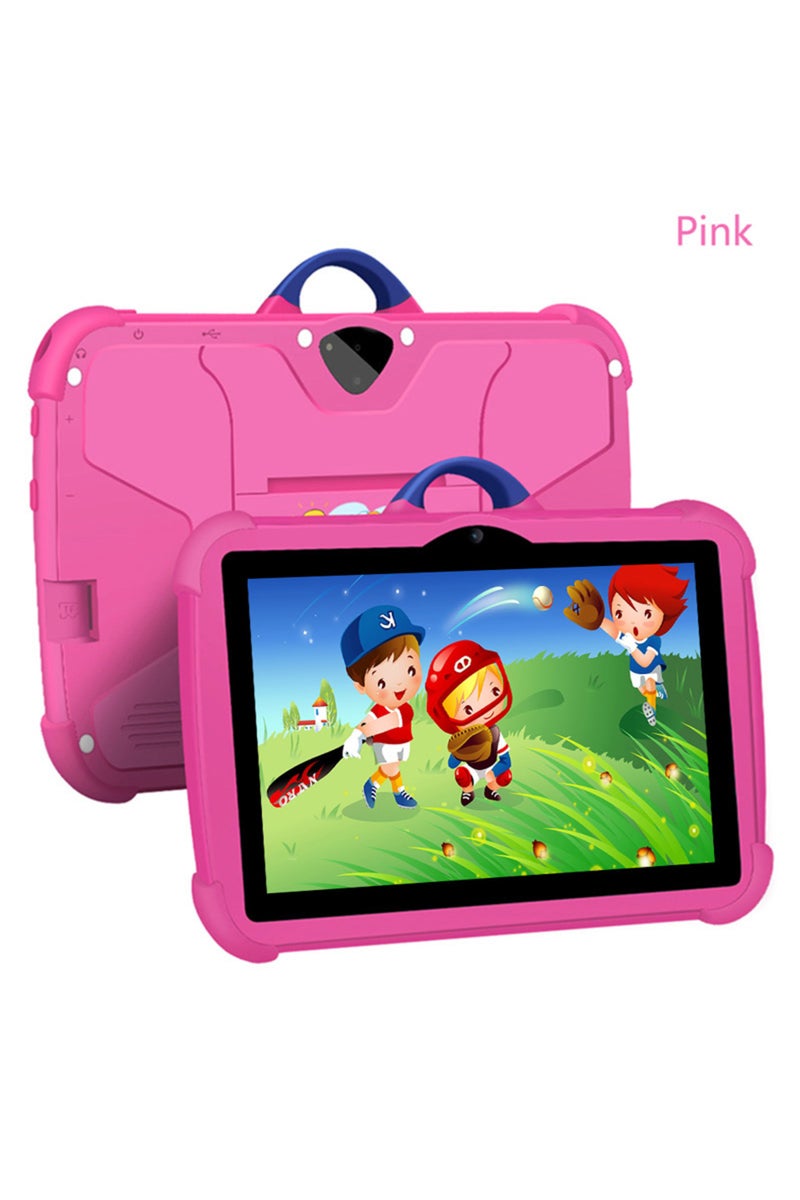 Standard Version Pink New Cartoon Pattern Kids Tablet 7 Inch Quad Core 4GB RAM 64GB ROM Android Lear