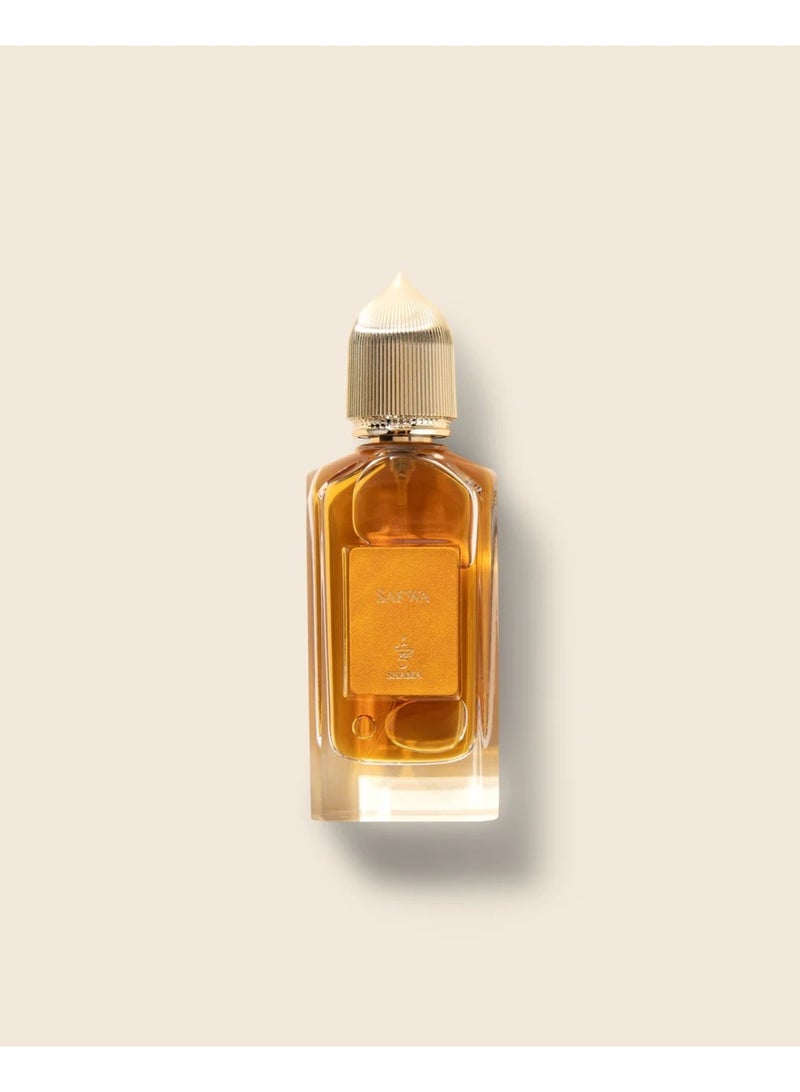 Shama Safwa Eau De Parfum, 50 ML Unisex, Leather, Vanilla, and Sandalwood Scent